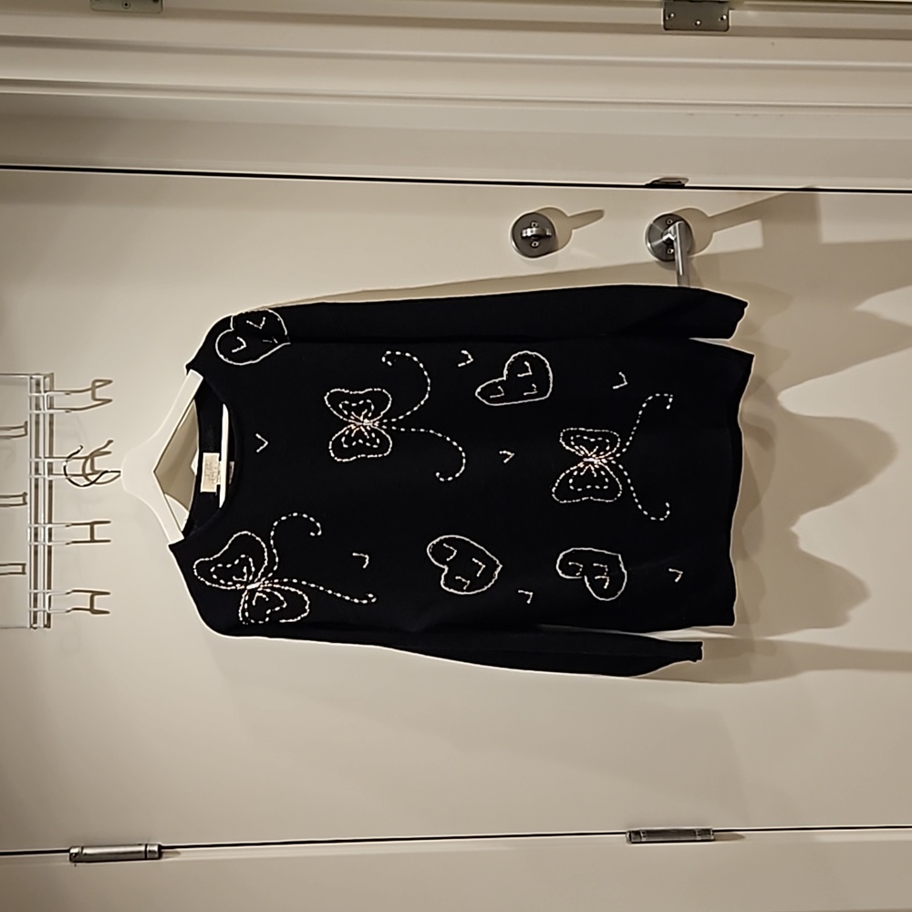 Vintage Beaded Sweater - L